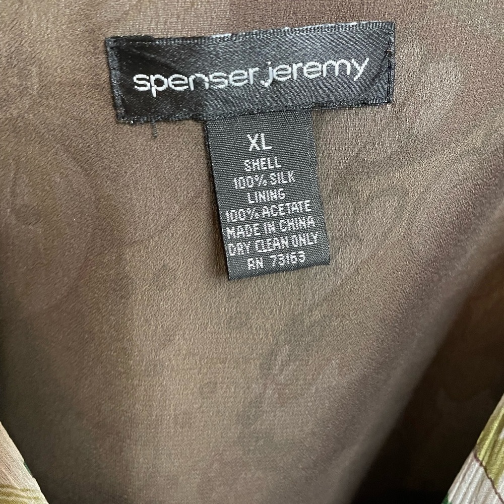 SPENSER JEREMY - Women's XL - Green Brown Floral Camisole Style Top - EUC - Picture 3 of 6